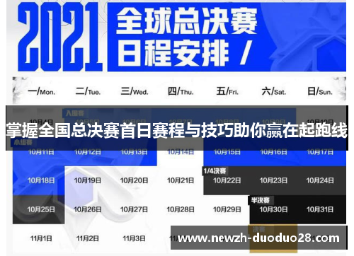 掌握全国总决赛首日赛程与技巧助你赢在起跑线